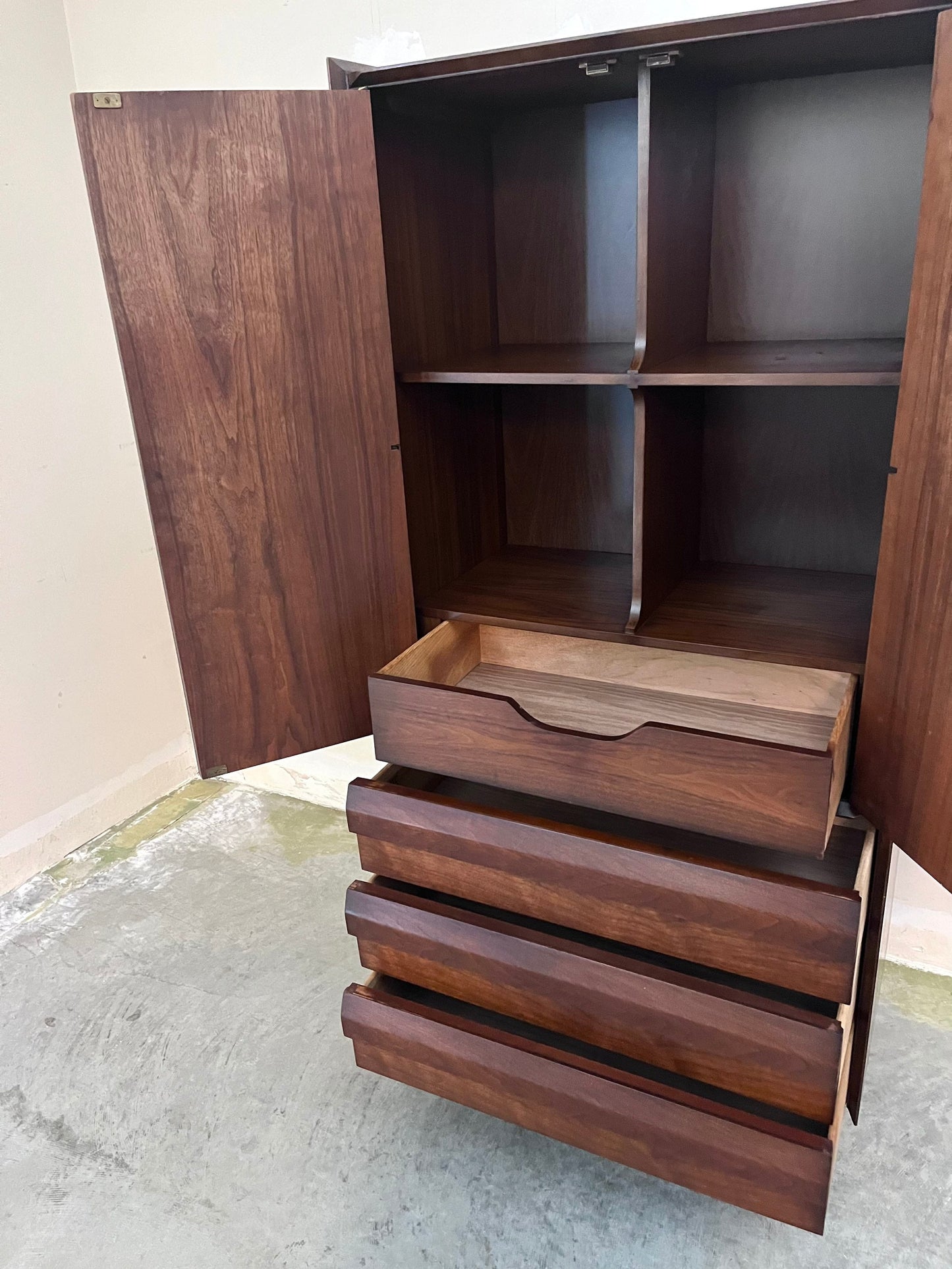 Lane “First Edition” Tall Mid Century Modern Gentlemen’s Armoire