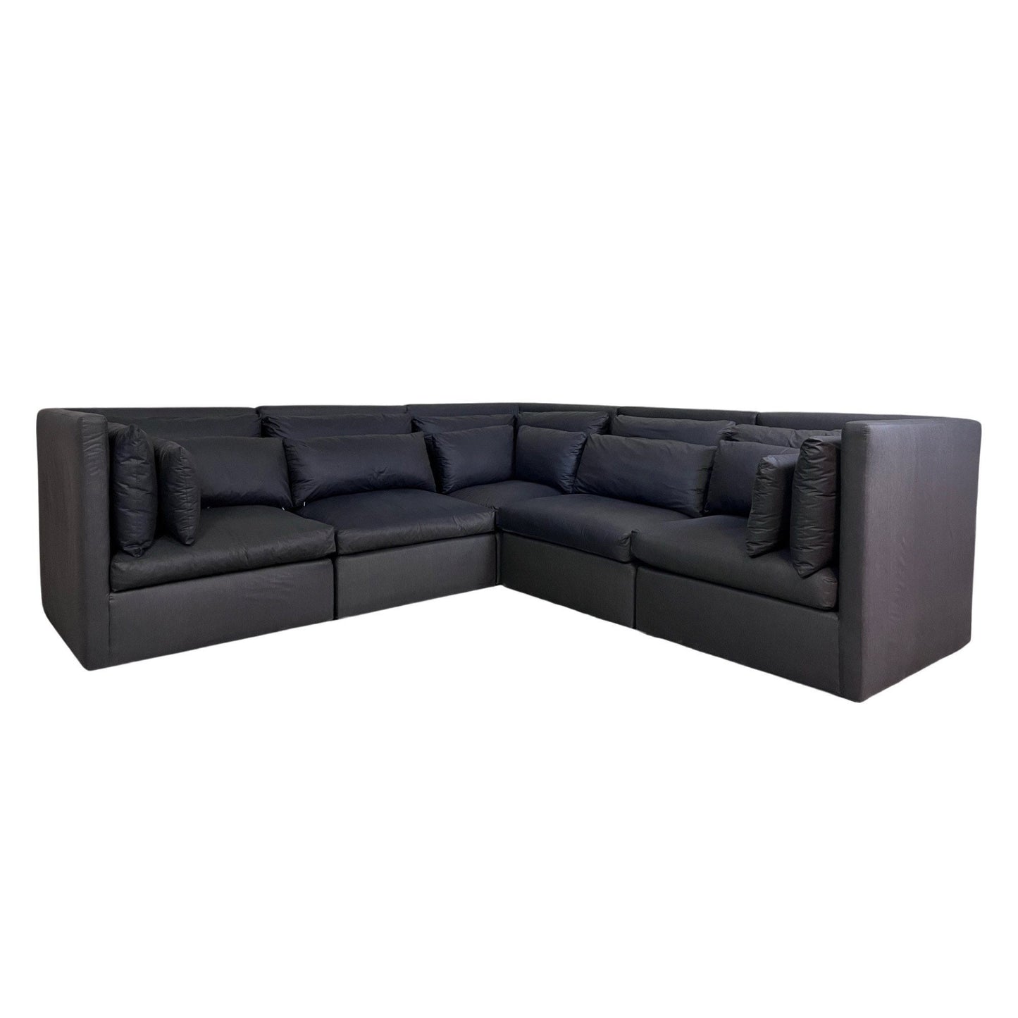 Milo Baughman for Thayer Coggin Charcoal Modular 5 Piece Sectional Sofa