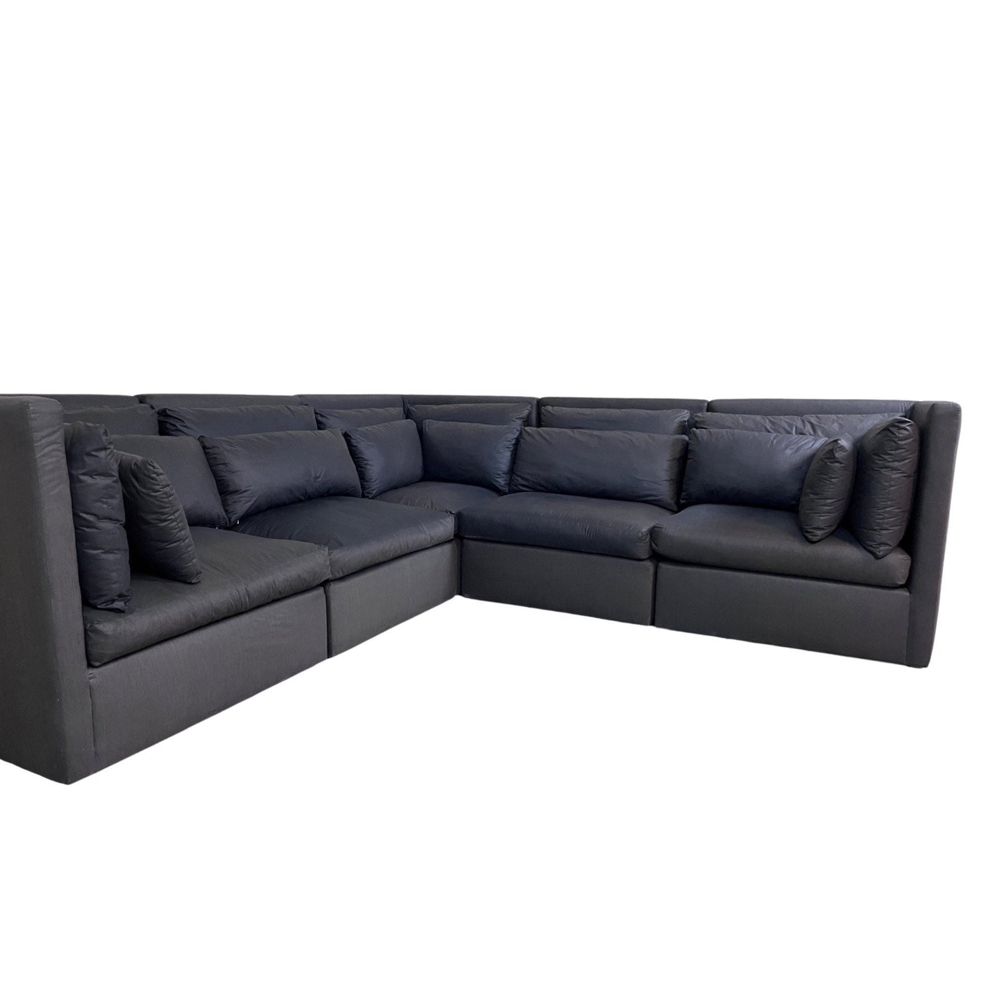 Milo Baughman for Thayer Coggin Charcoal Modular 5 Piece Sectional Sofa
