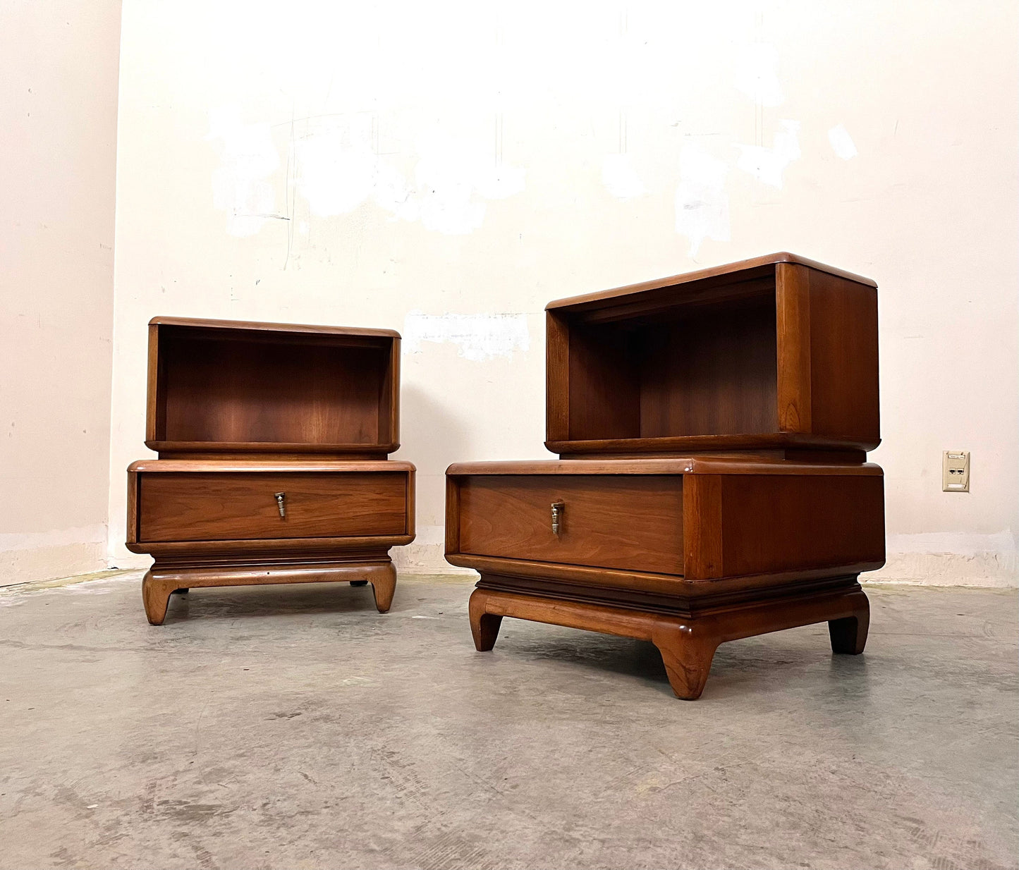 Kent Coffey “The Penthouse” Pair of Mid Century Modern Nightstands c. 1960s