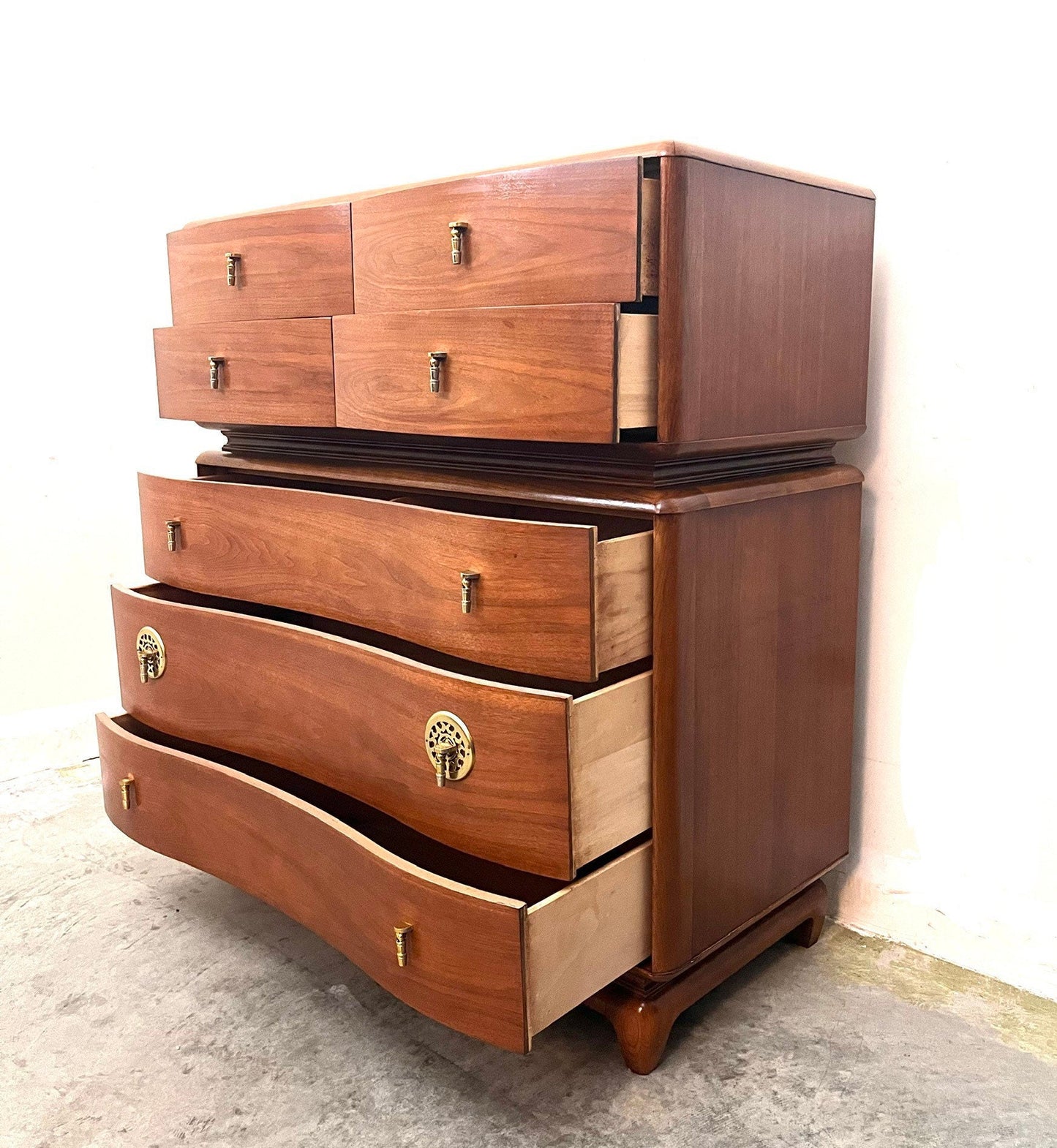 Kent Coffey “The Penthouse” Mid Century Modern 7 Drawer Tall Dresser c. 1960s