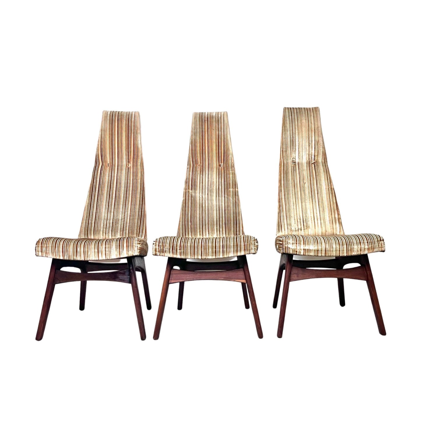 Adrian Pearsall for Craft Associates (1 Chair) High Back Angled Dining or Accent Chairs c. 1960s