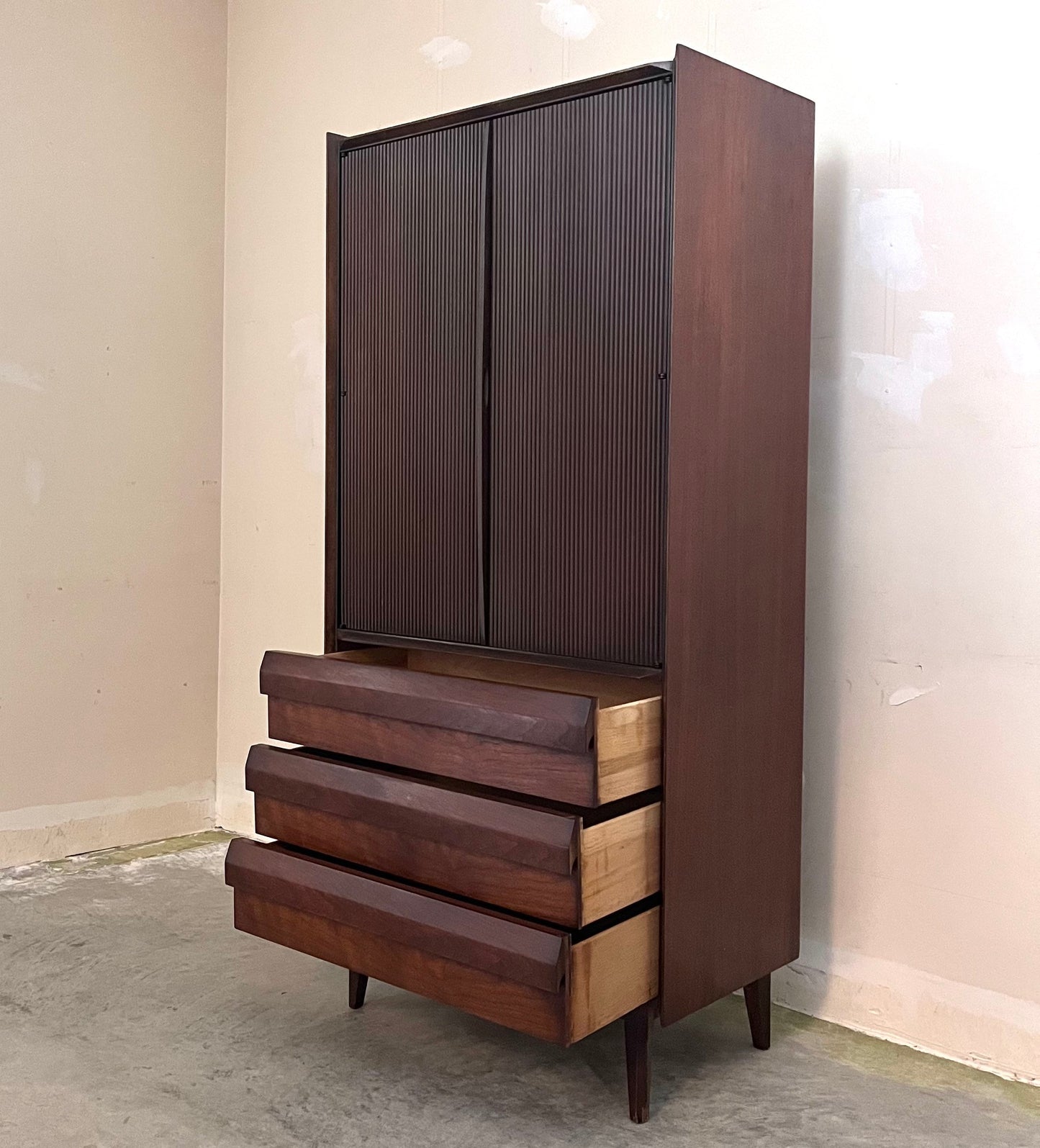 Lane “First Edition” Tall Mid Century Modern Gentlemen’s Armoire