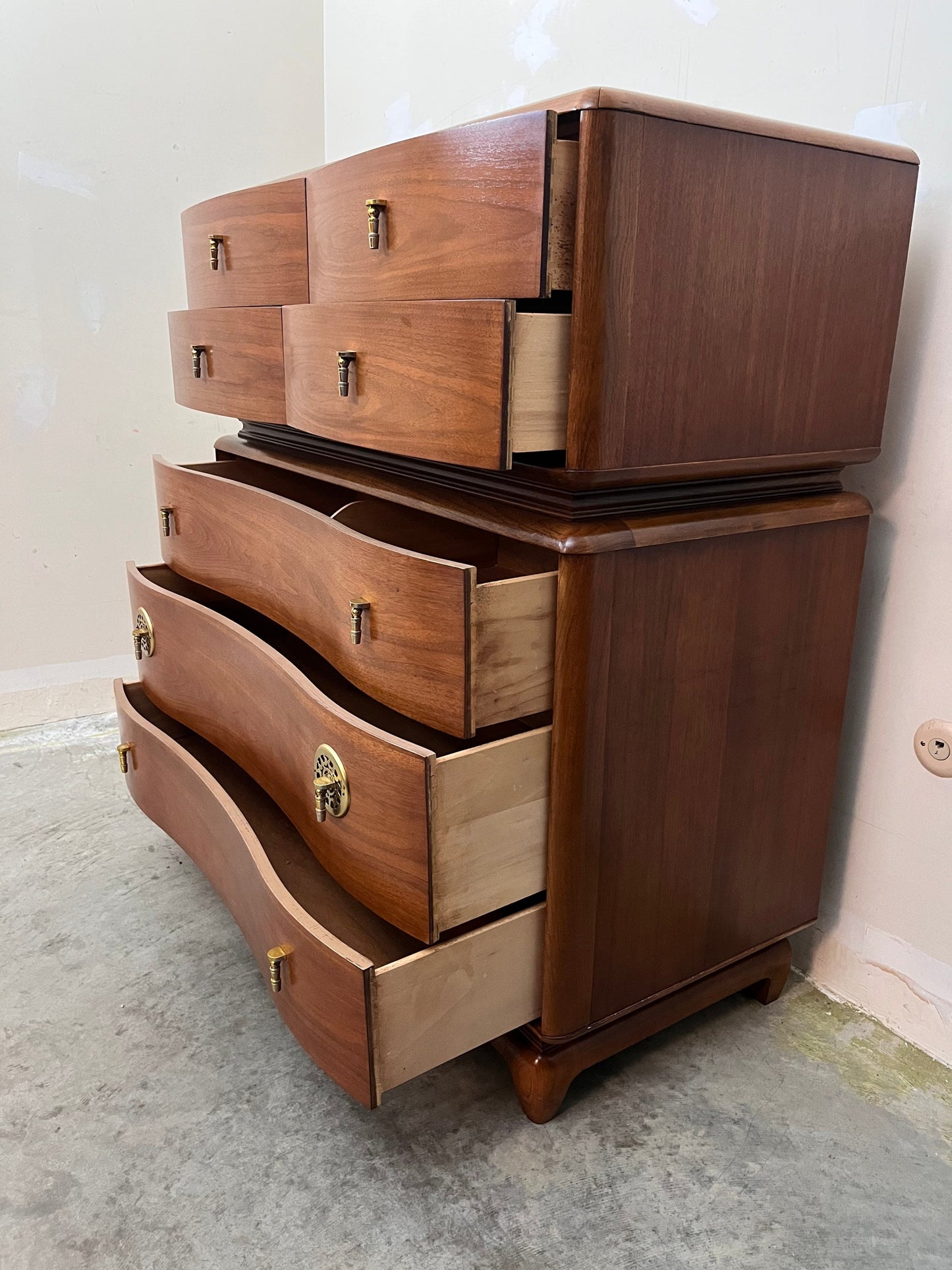 Kent Coffey “The Penthouse” Mid Century Modern 7 Drawer Tall Dresser c. 1960s