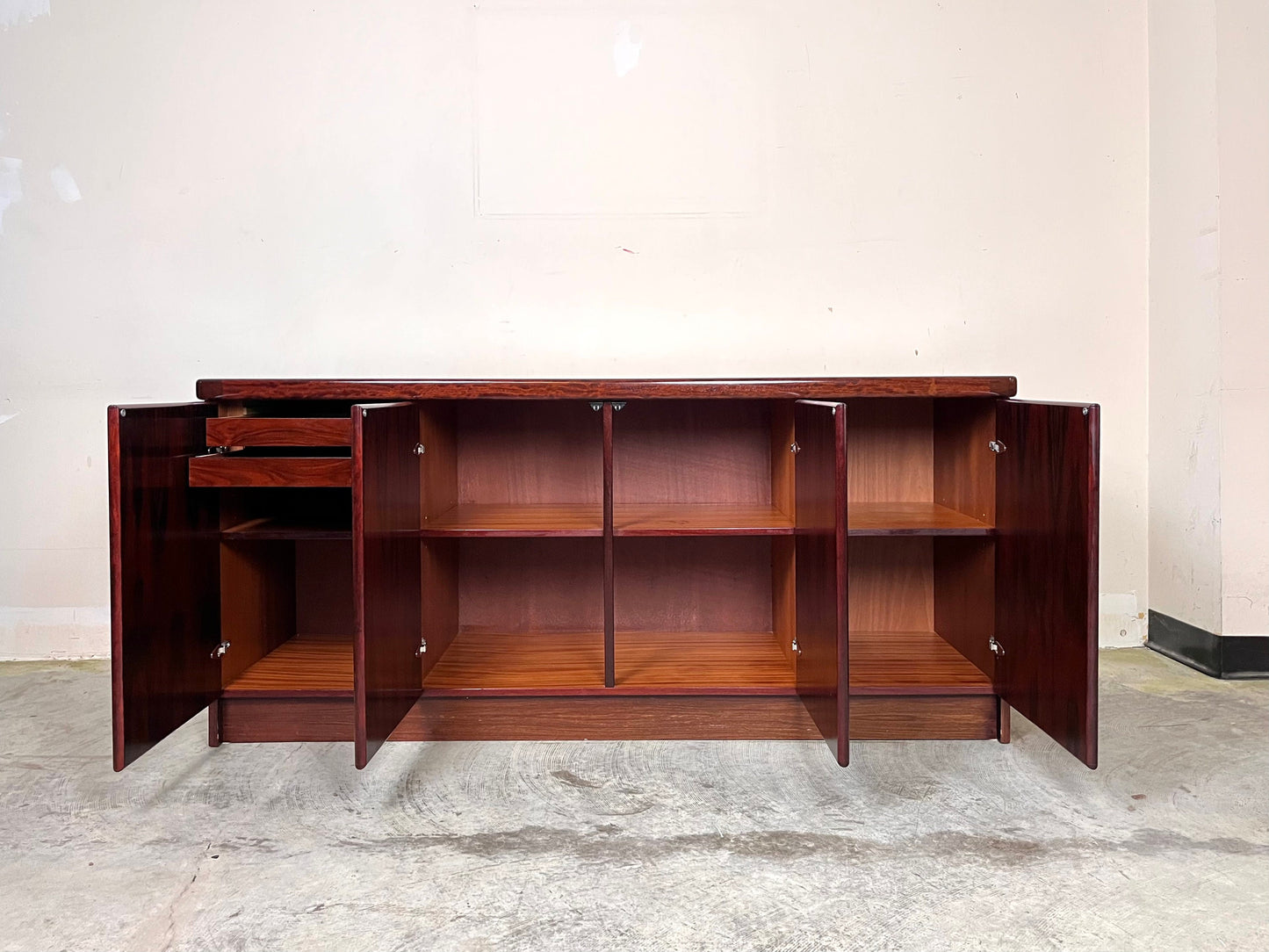 Christian Linneberg Rosewood Danish Modern Mid Century Credenza Sideboard