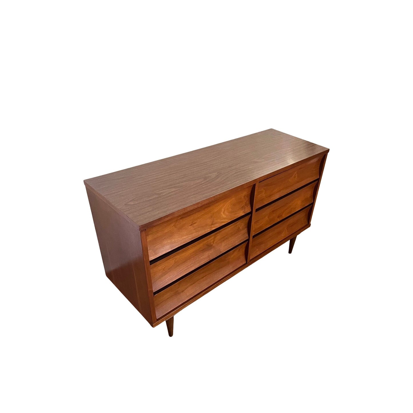 Johnson Carper “Brentwood” Mid Century Modern 6 Drawer Lowboy Dresser c. 1960s