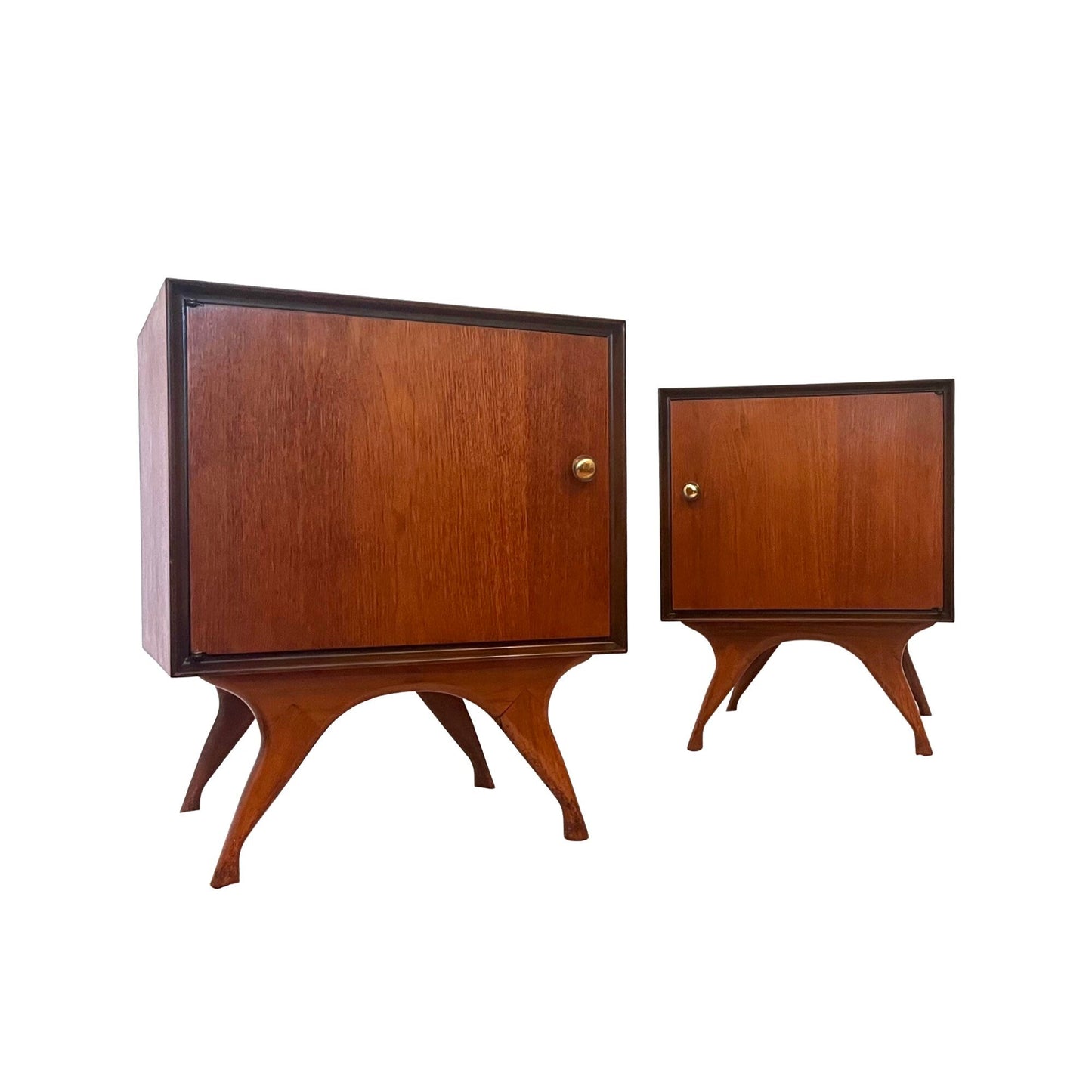 Vladimir Kagan style Mid Century Modern Pair of Nightstands MIM c. 1960s