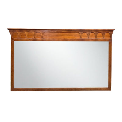 XL Danish Mid Century Modern Vintage Wall Mirror c. 1960s — front view