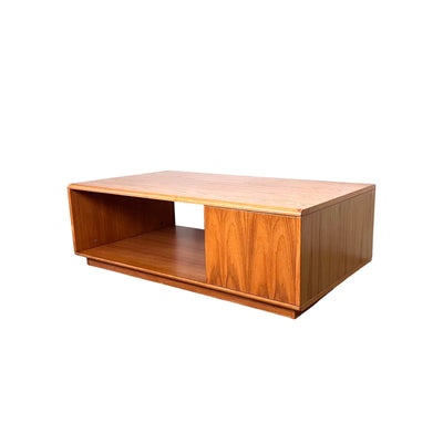 Jesper International Danish Mid Century Modern Teak Coffee Table fr... — Teak construction, front view
