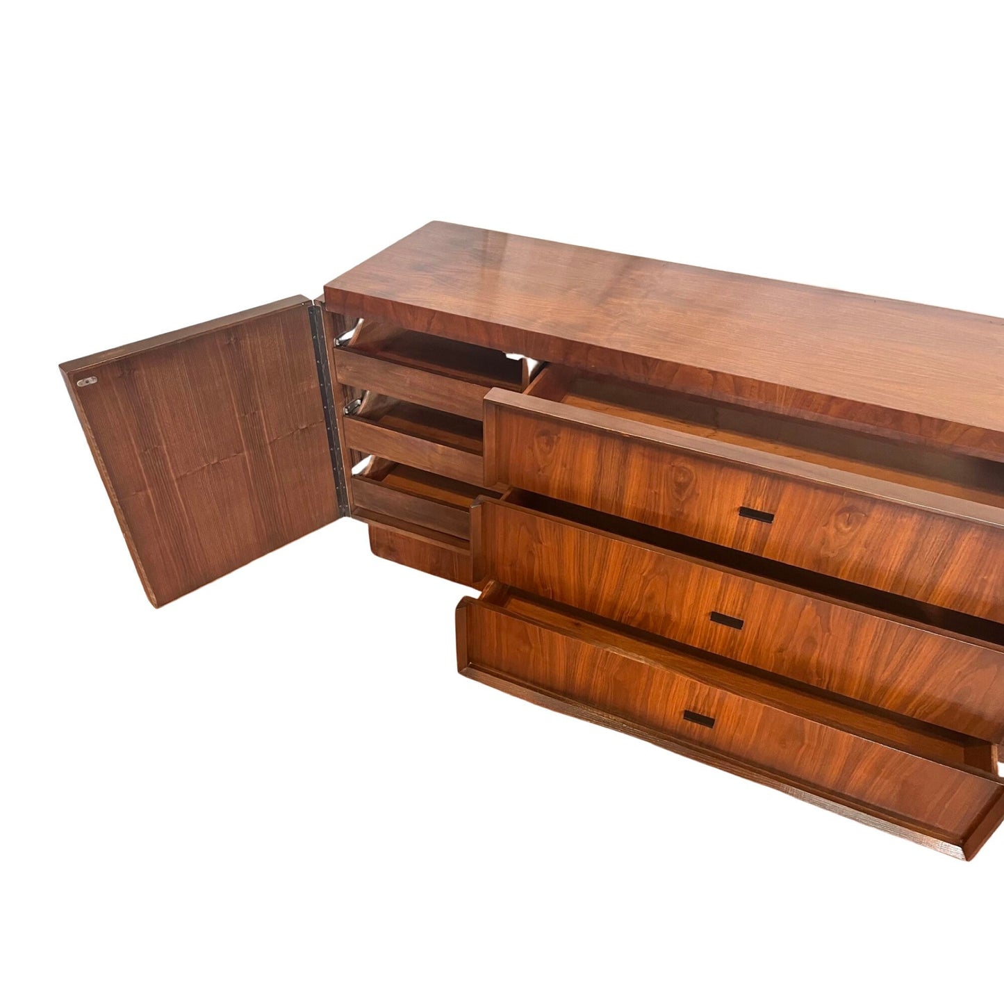 Paul Evans Style Tabago Brutalist Mid Century Modern Vintage 9 Drawer Lowboy Dresser c. 1960s