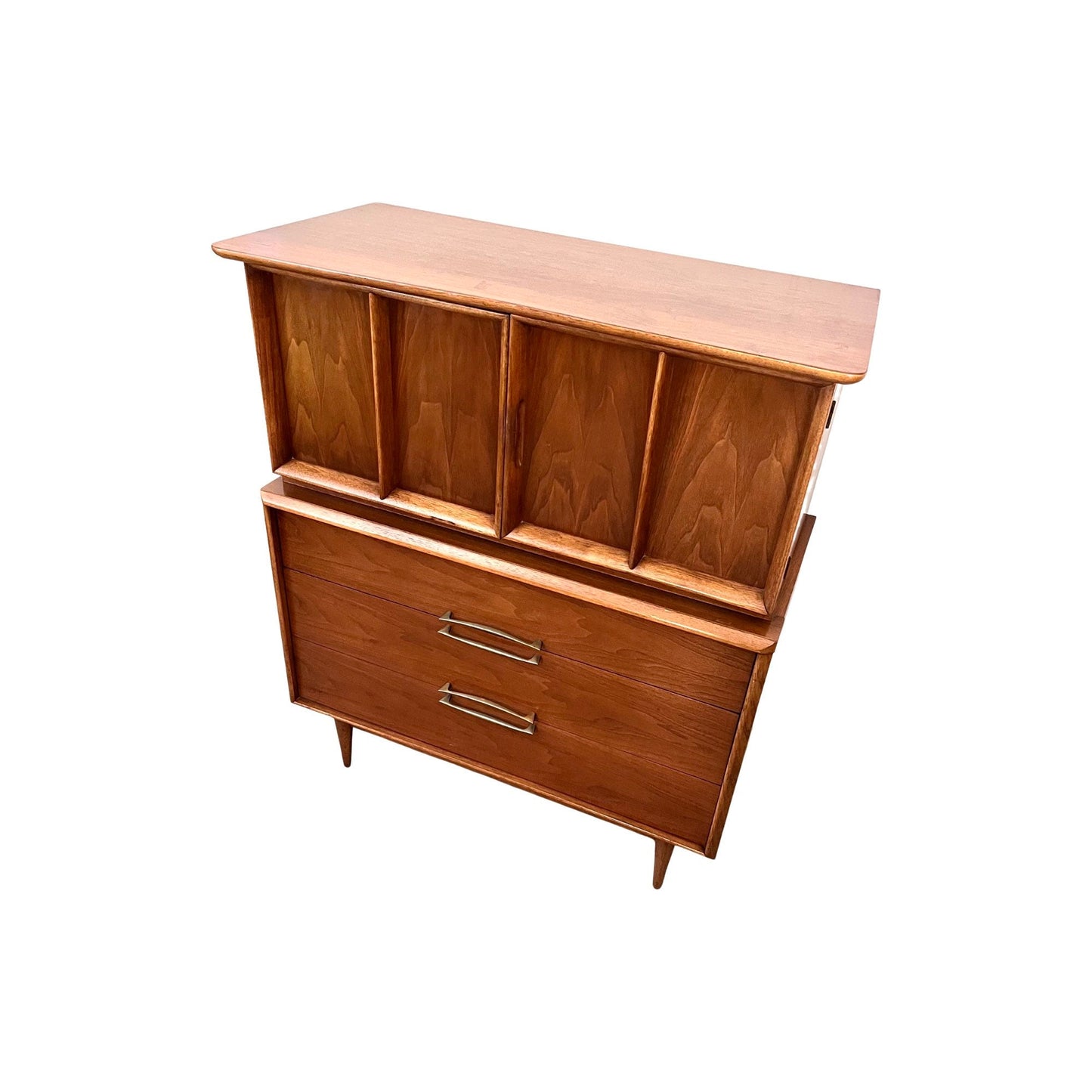 Kent Coffey The Eloquence Mid Century Modern Vintage Highboy 5 Drawer Dresser c. 1960s