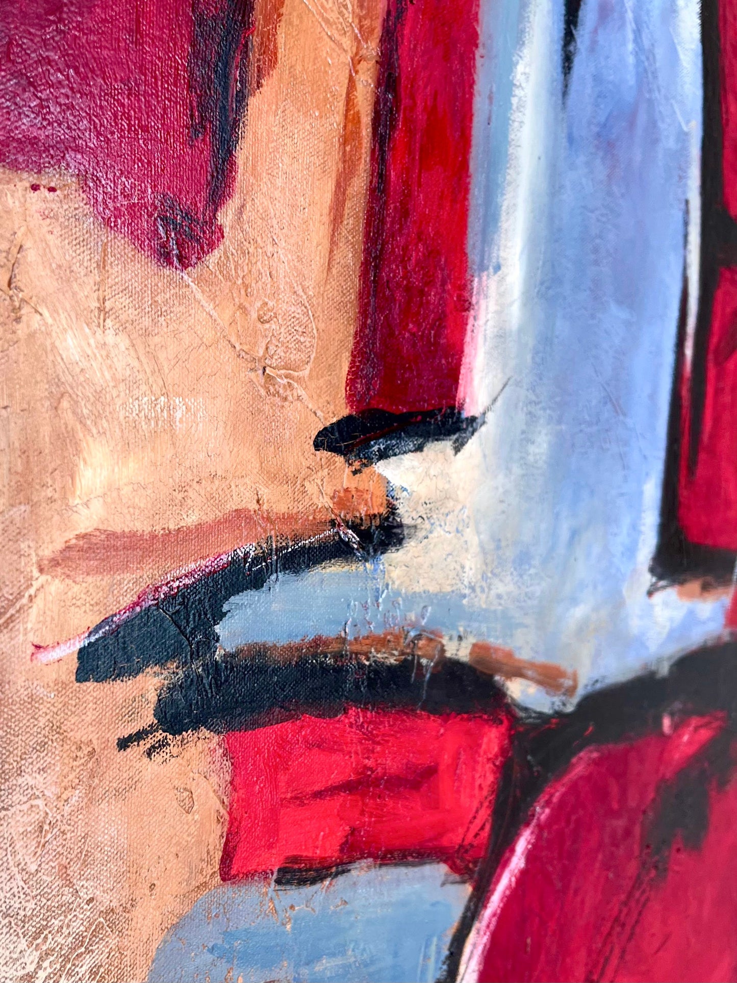 Elli Milan Original Oil on Canvas Abstract Contemporary Modern Painting XL