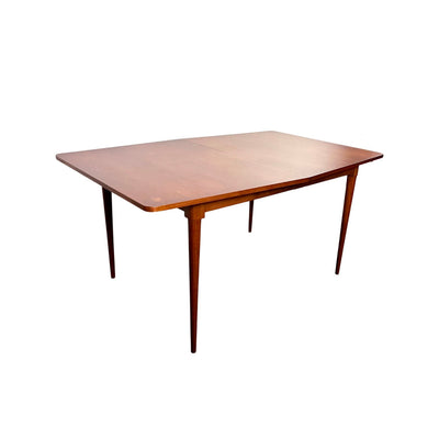 Young Manufacturing Mid Century Modern Dining Table with 2 Leaves c... — front view