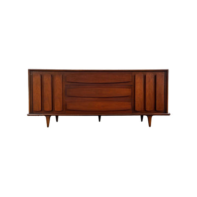 American of Martinsville Mid Century Modern Vintage Lowboy 9 Drawer... — front view