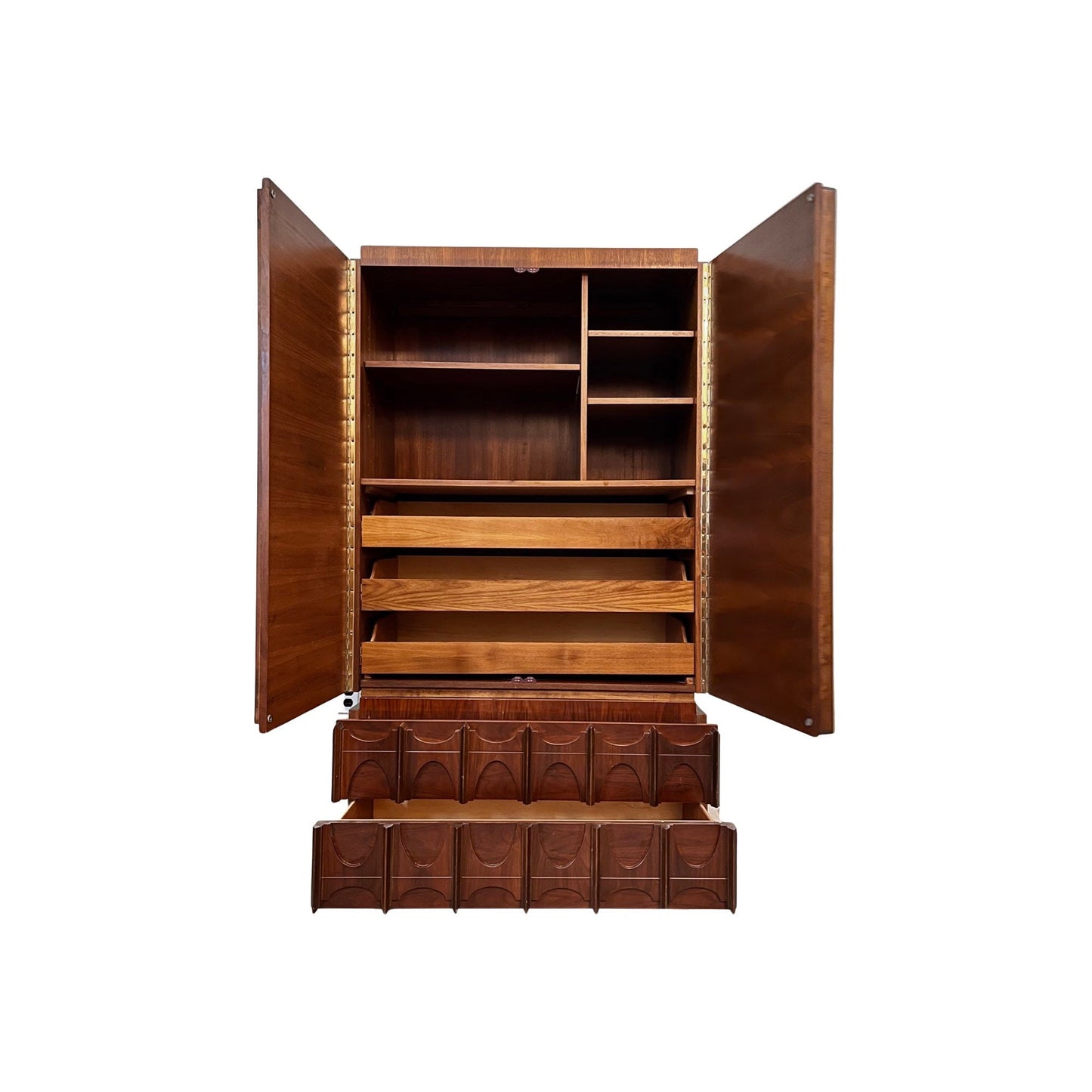 Tobago Furniture Brutalist Mid Century Modern Armoire Chifferobe