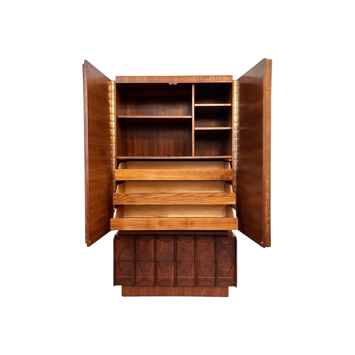 Tobago Furniture Brutalist Mid Century Modern Armoire Chifferobe