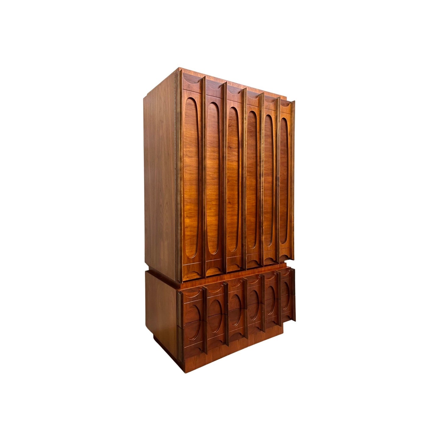 Tobago Furniture Brutalist Mid Century Modern Armoire Chifferobe