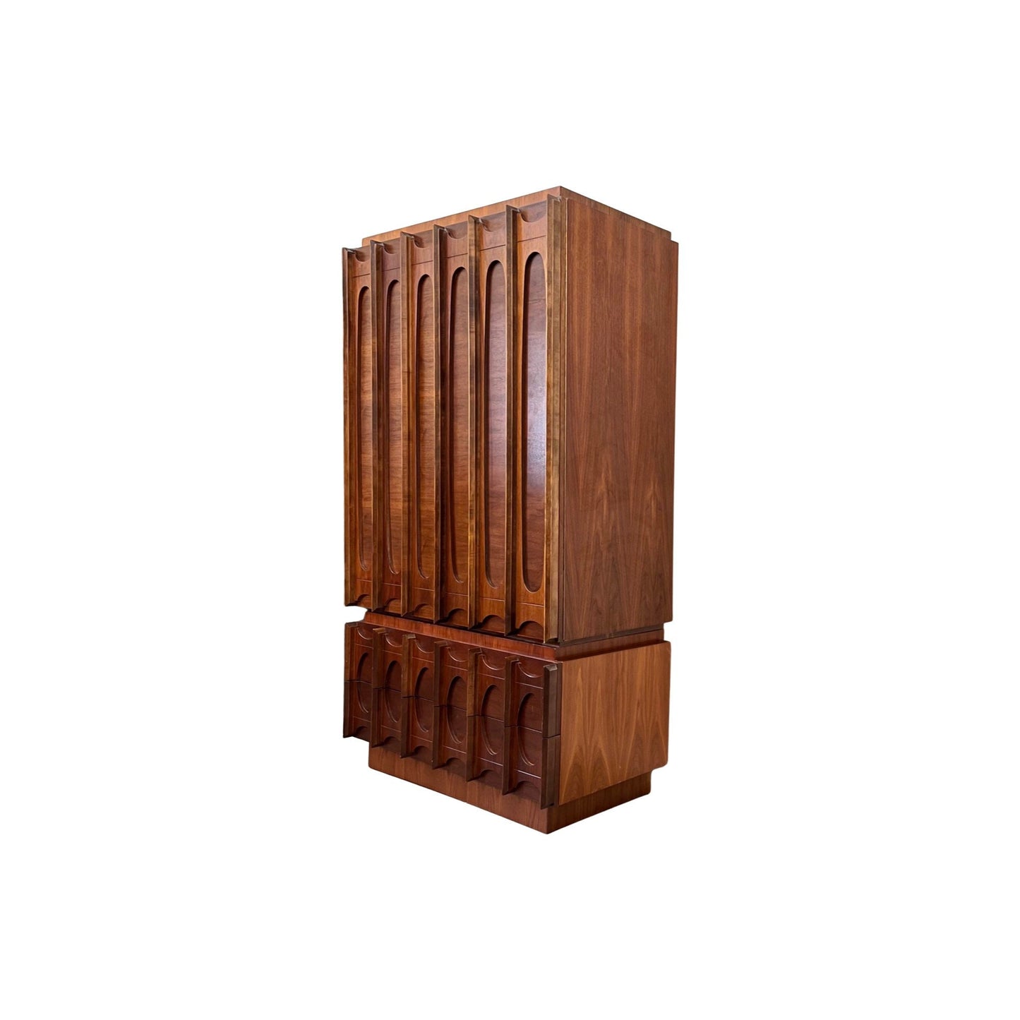 Tobago Furniture Brutalist Mid Century Modern Armoire Chifferobe