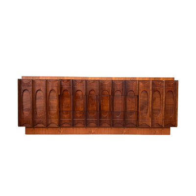 Tobago Furniture Brutalist Mid Century Vintage Lowboy Triple 9 Draw... — view 7