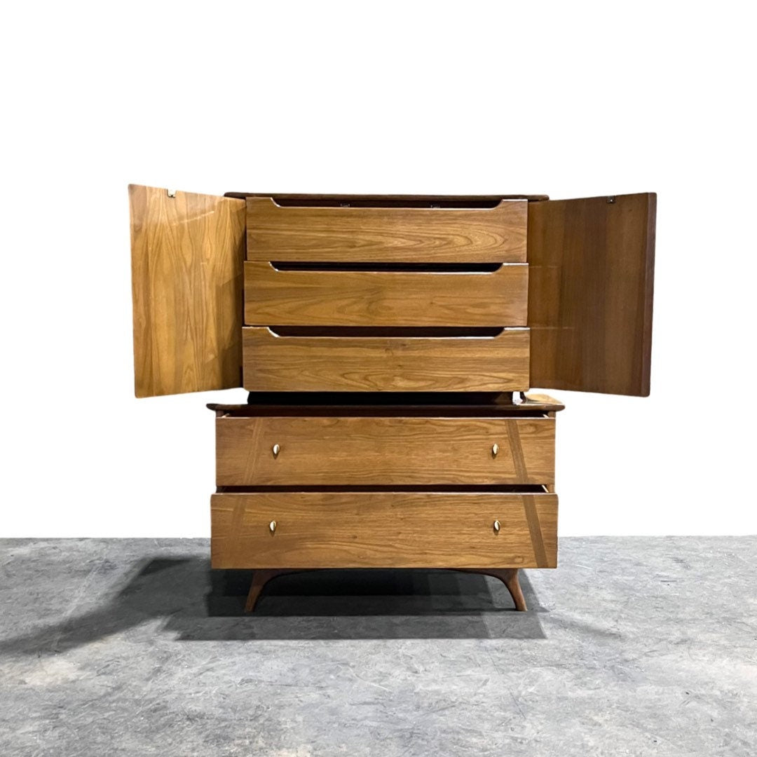 Coleman Enterprises Vintage Mid Century Modern Highboy Dresser c. 1960s