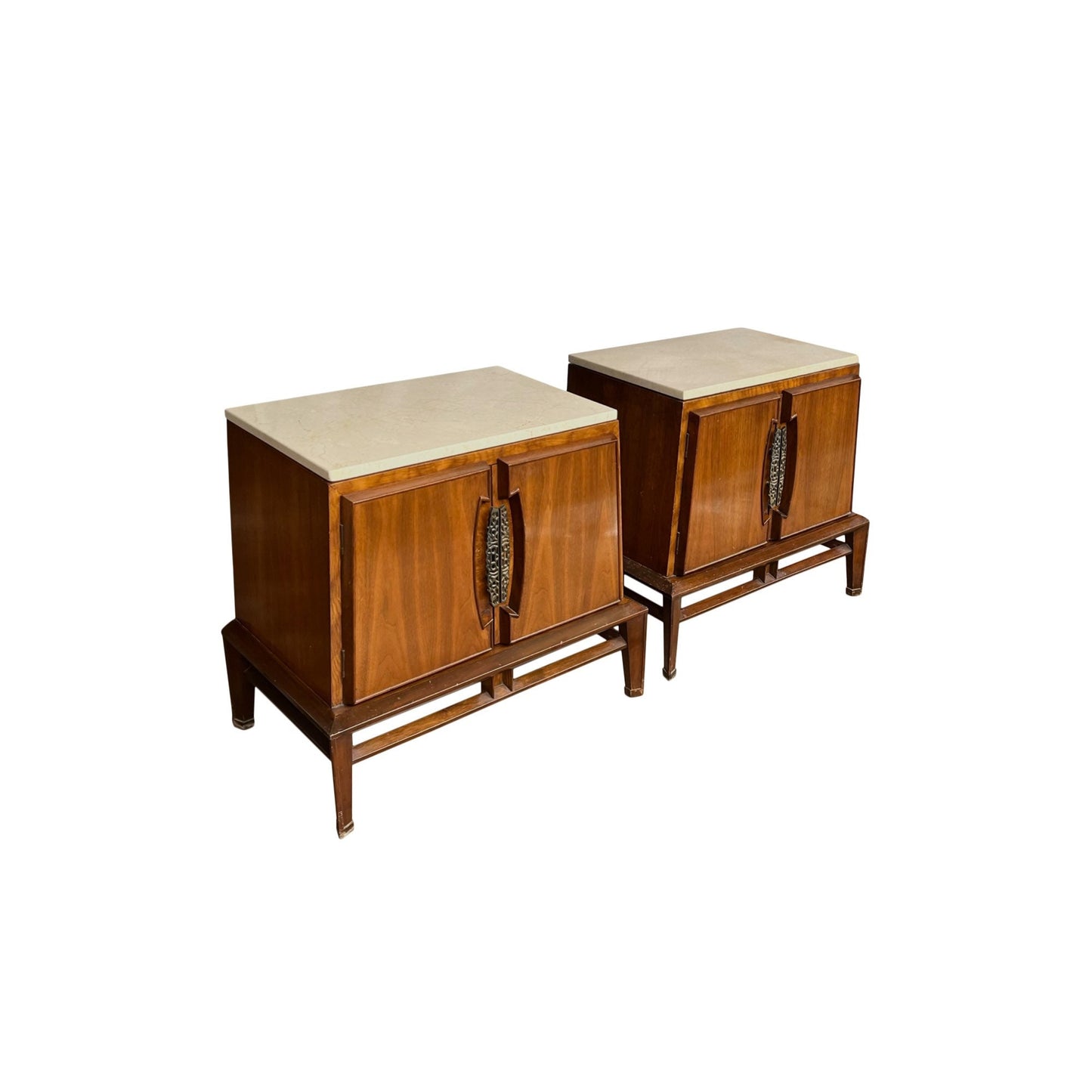 Iconic Helen Hobey Baker Vintage Mid Century Modern Pair Nightstands 1960s