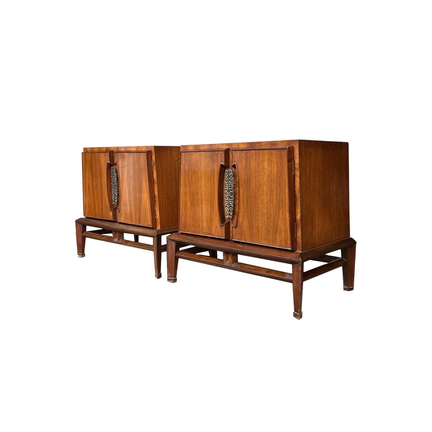 Iconic Helen Hobey Baker Vintage Mid Century Modern Pair Nightstands 1960s