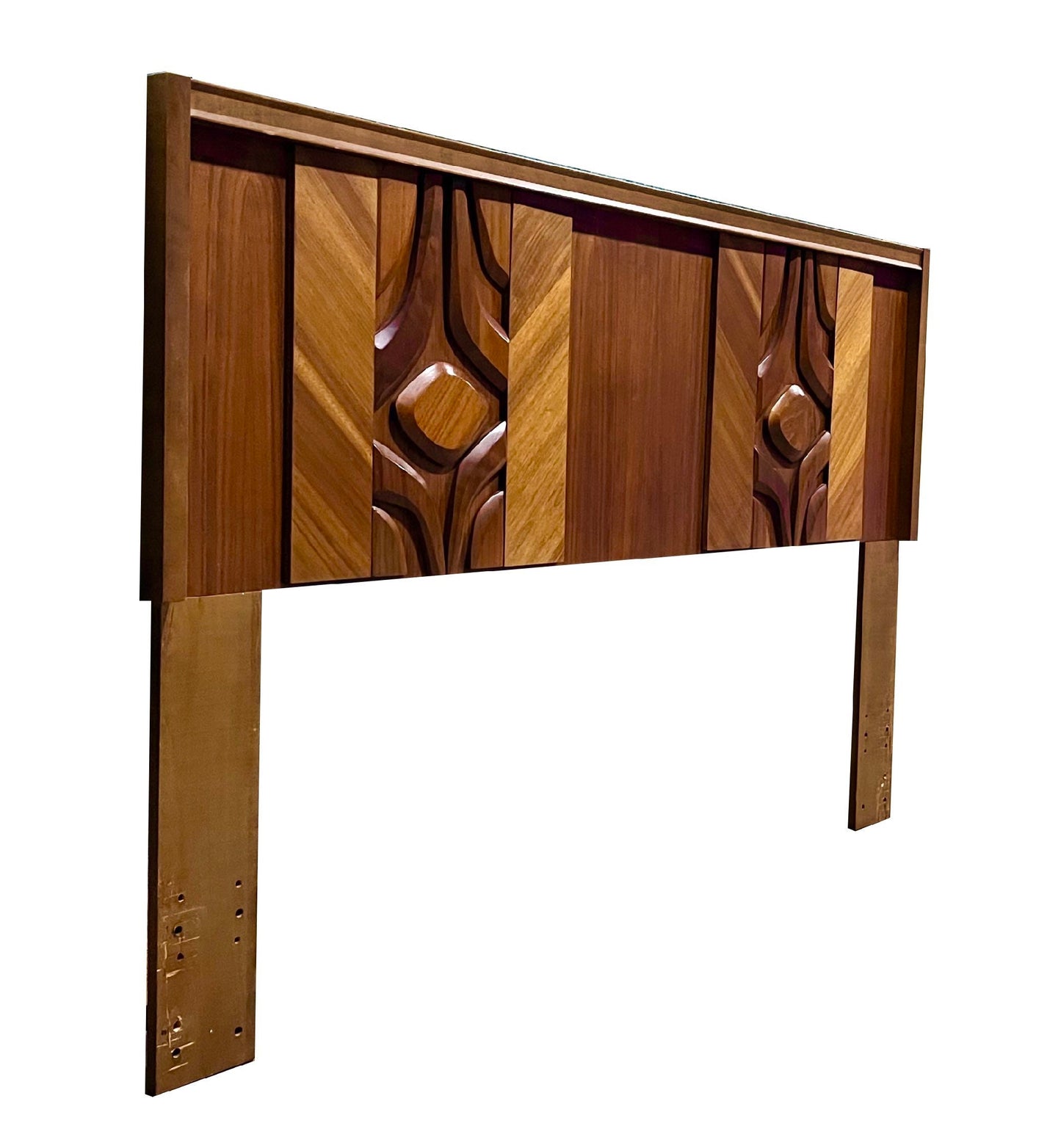 Tobago Furniture Vintage Mid Century Modern Queen Headboard 1970s