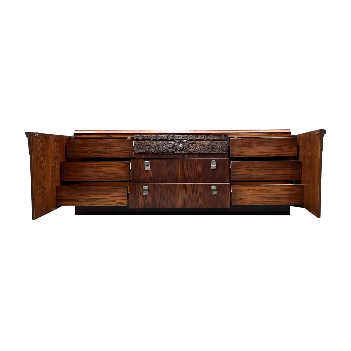 Mid Century Modern Canadian Brutalist Lowboy Credenza Dresser c. 1970s