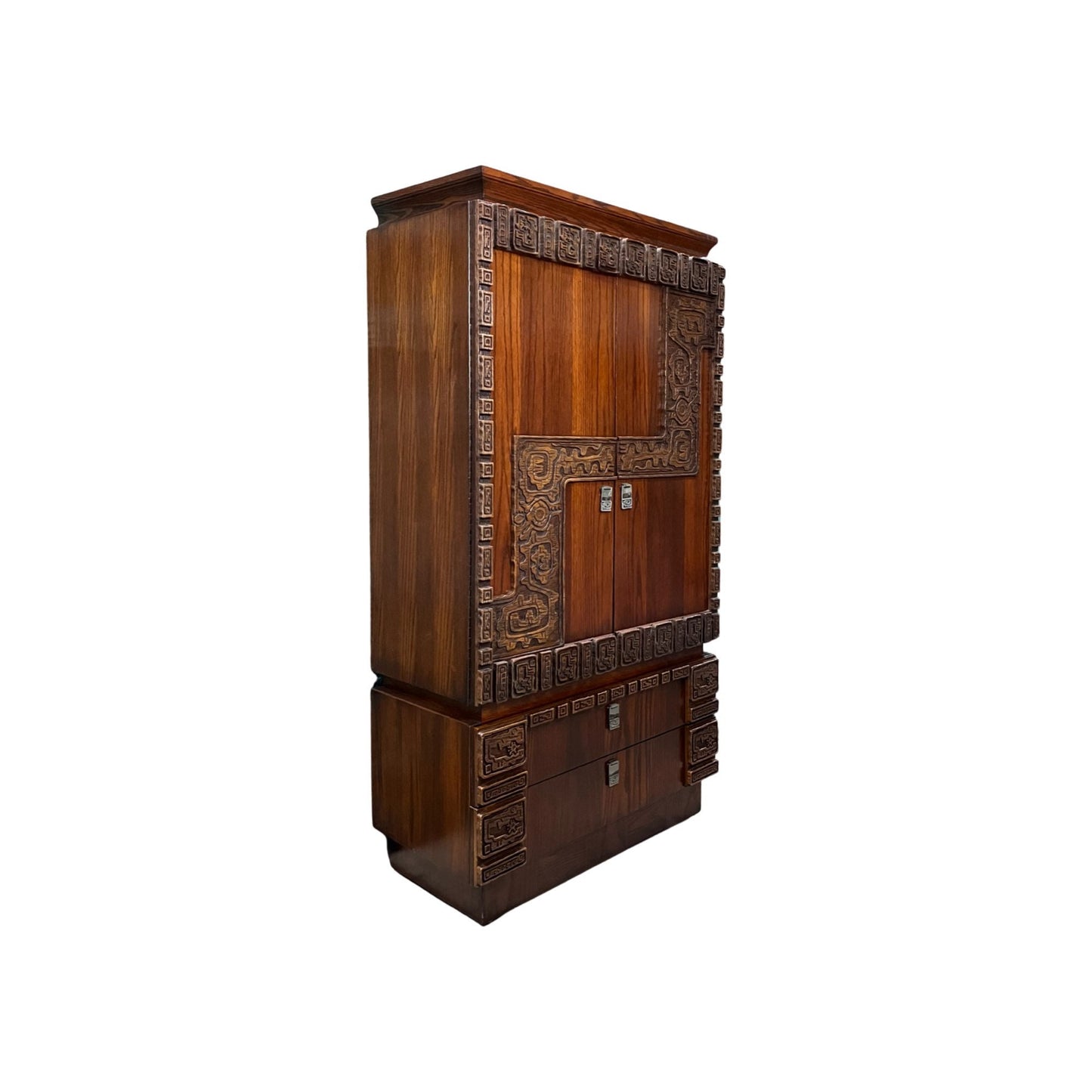 Mid Century Modern Canadian Brutalist Vintage Armoire c. 1970s