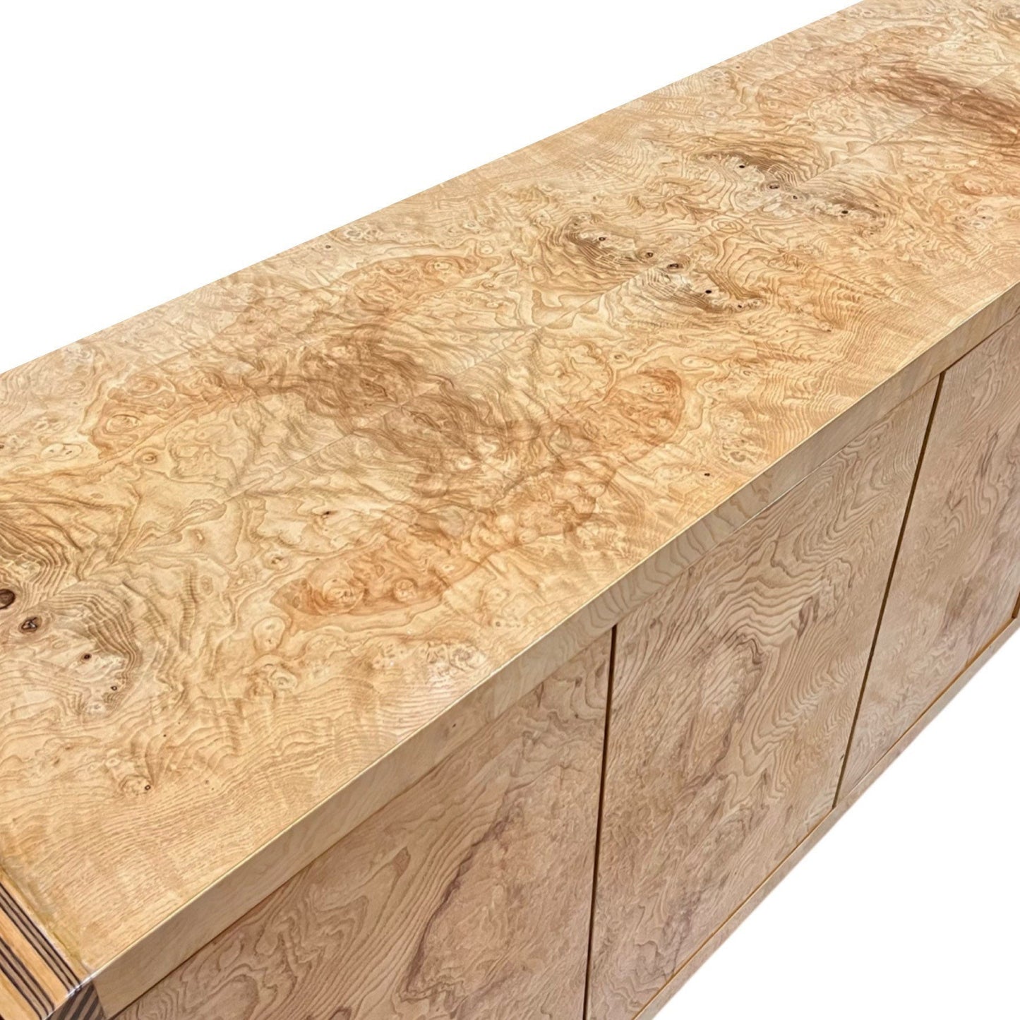 Henredon Scene Two Vintage Contemporary Burl Credenza c. 1970s
