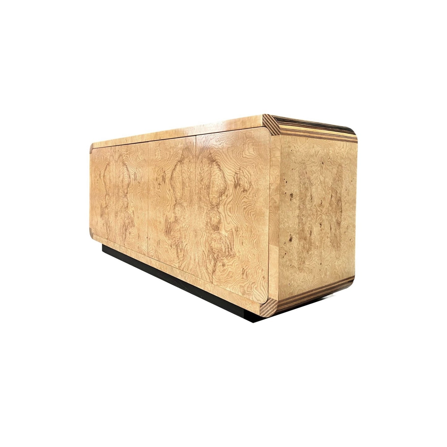 Henredon Scene Two Vintage Contemporary Burl Credenza c. 1970s