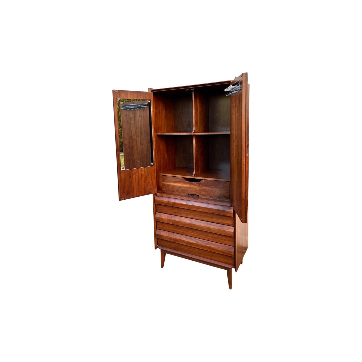 Lane First Edition Tall Mid Century Modern Gentlemen’s Armoire Dresser c. 1960s