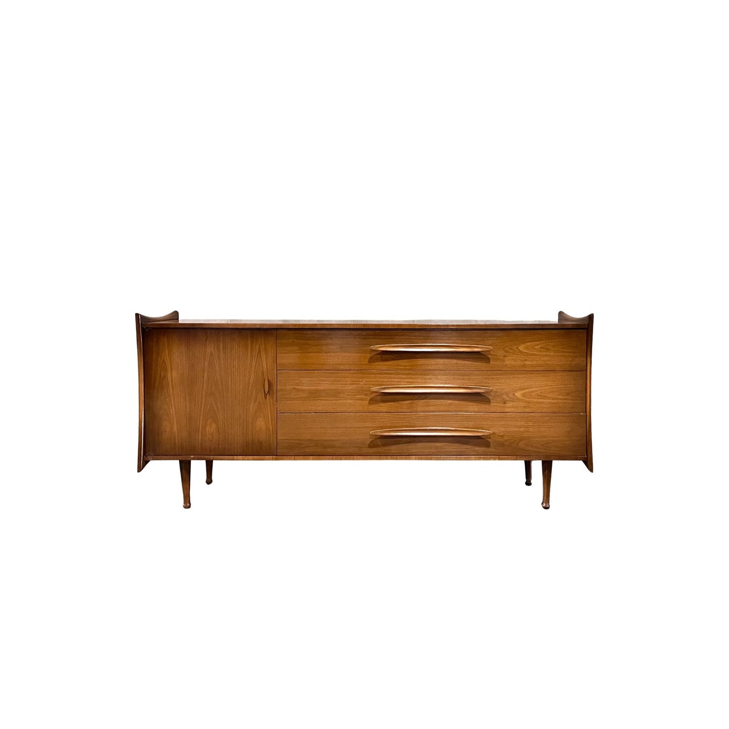 Atomic Danish Style 6 Drawer Lowboy Dresser Rare c. 1960s