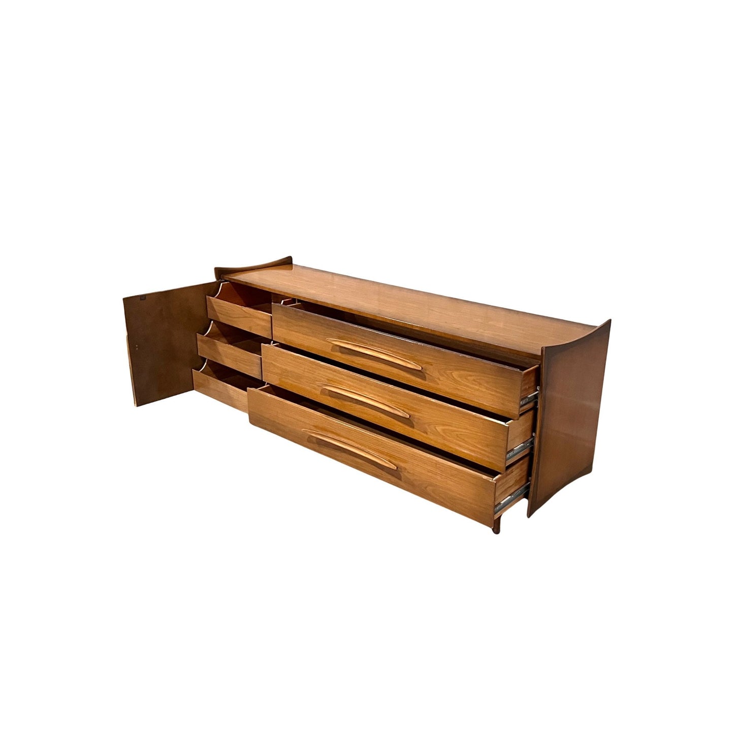Atomic Danish Style 6 Drawer Lowboy Dresser Rare c. 1960s