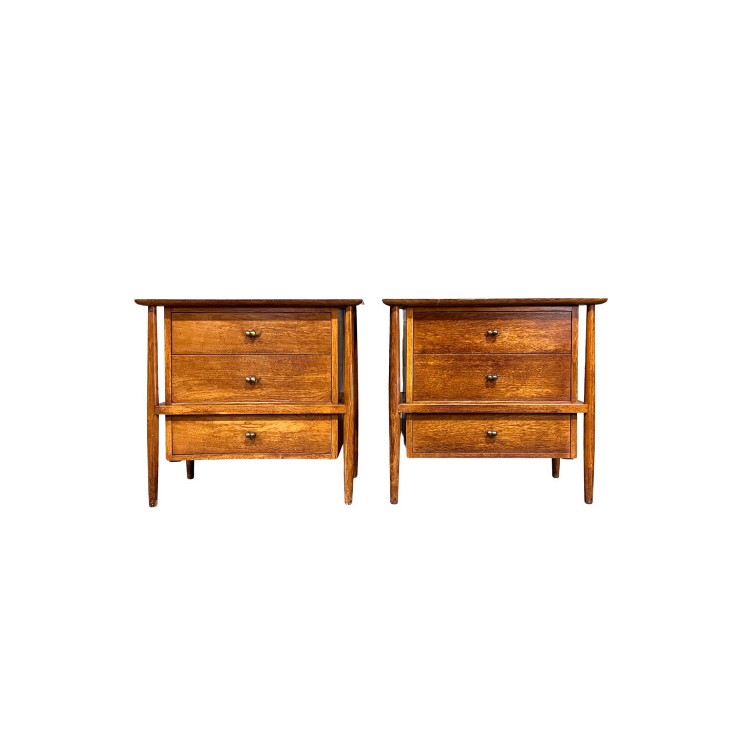 John Stuart Contempora Mid Century Modern Pair of Nightstands c. 1950s