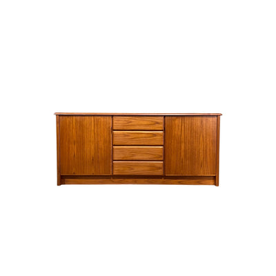 Nordic Furniture Danish Modern Teak Sideboard Credenza — teak construction, front view