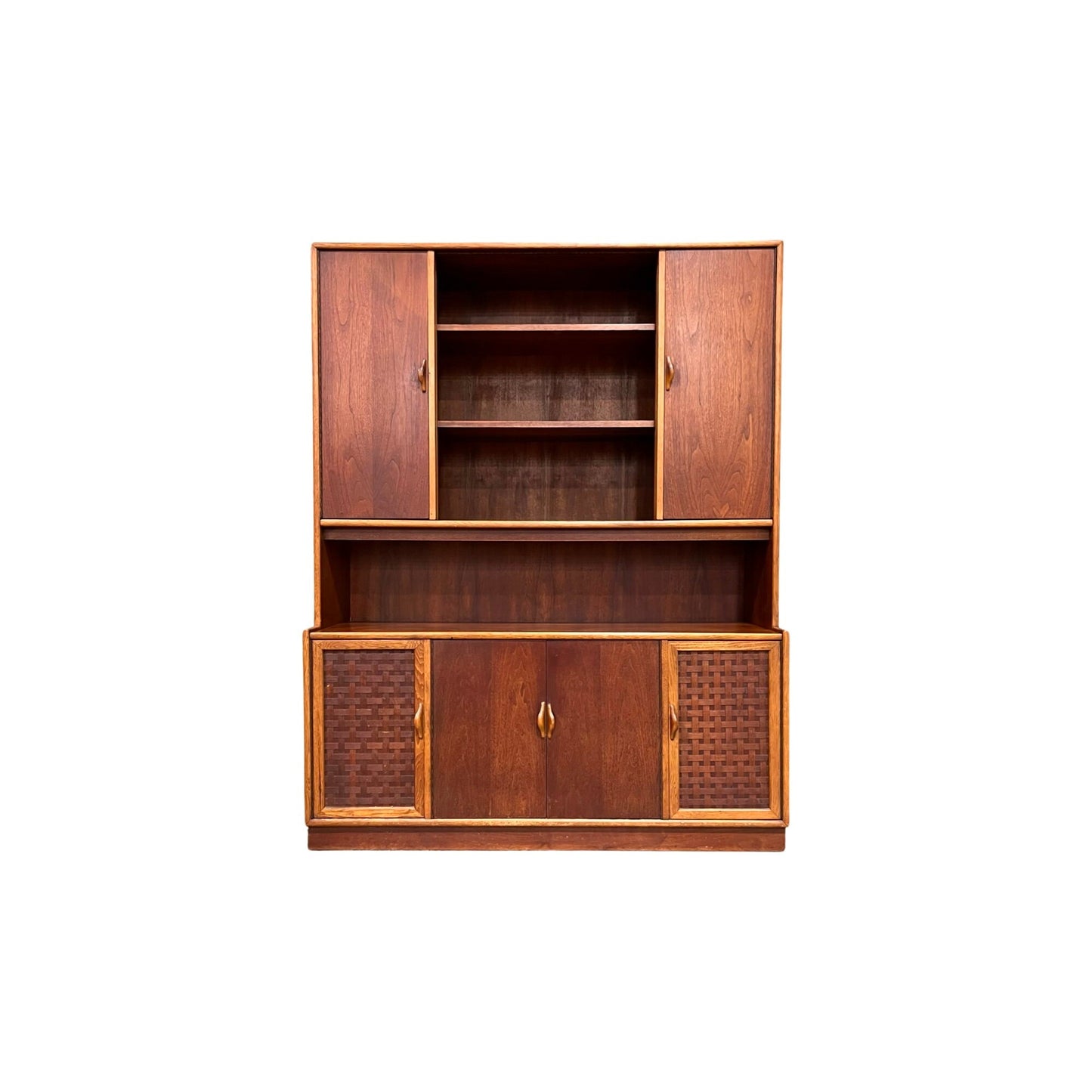Vintage 1960s Mid Century Modern Lane Perception China Cabinet - Front View