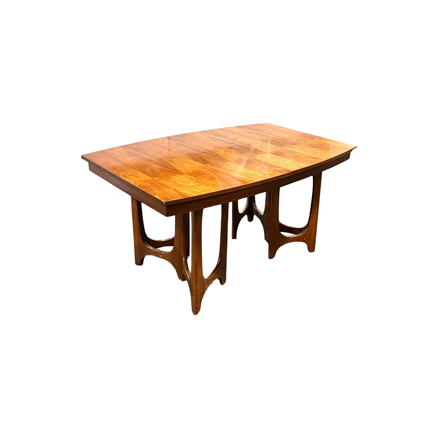 Elaborate Pedestal Leg System for Distinctive Design - Young Manufacturing Vintage Mid Century Modern Dining Table from the 1960s