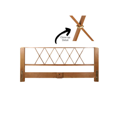 Paul Frankl for John Stuart Mid Century Modern Vintage King Size He... — Walnut construction, front view