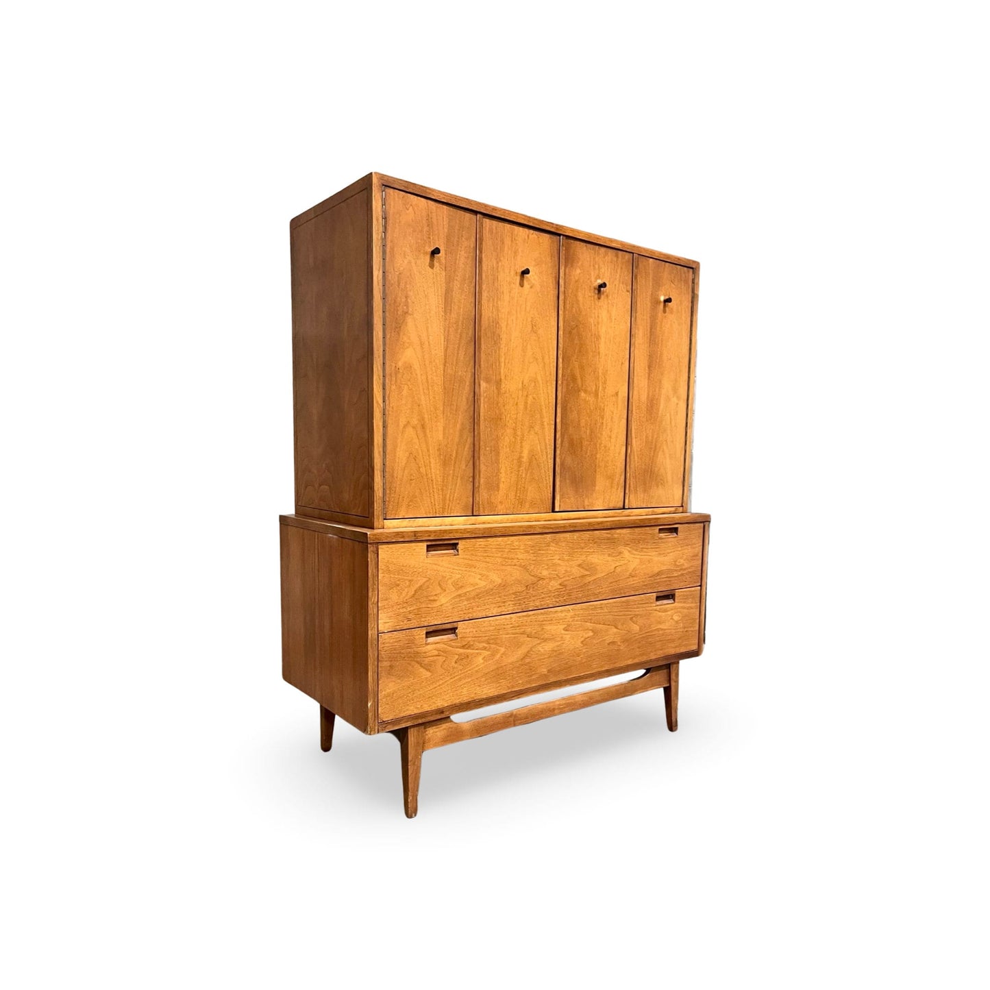 Vintage dresser blending American and Danish Modern styles, perfect for organization.