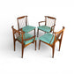 United Furniture Vintage Mid Century Modern Set of 4 Doning Chairs c. 1960s