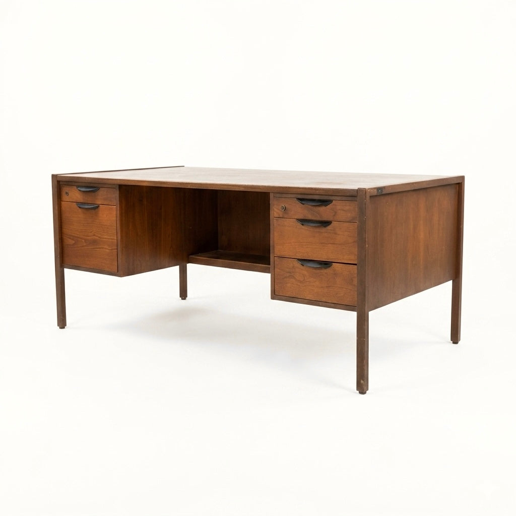 Jens Risom Vintage Mid Century Modern Executive Desk c. 1960s