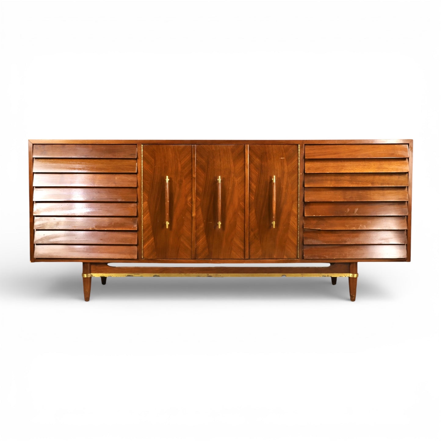 American of Martinsville Dania Collection Vintage Mid Century Modern Lowboy Dresser c. 1960s