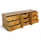 Lane Staccato Brutalist Vintage Mid Century Modern White Oak Lowboy Dresser c. 1970s