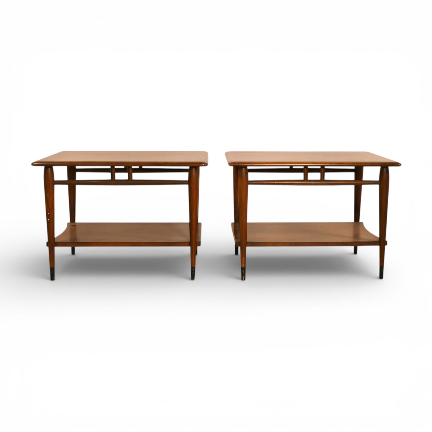 Andre Bus for Lane Acclaim Vintage Pair of Mid Century Modern End Tables c. 1960s