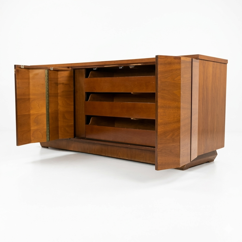 Sculptural Atomic Style Vintage Mid Century Modern 6 Drawer Lowboy ... — view 8