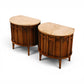 Kent Coffey Perspecta Vintage Mid Century Modern Marble Top Pair of Nightstands c. 1960s