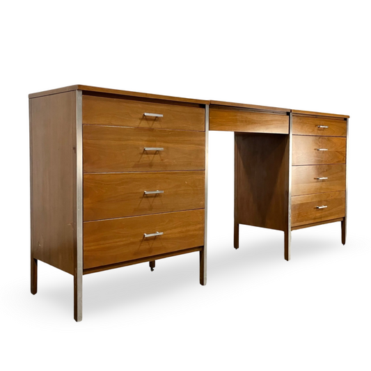 Paul Mccobb for Calvin Linear 3 Piece Mid Century Modern Vanity Dresser Set c. 1960s