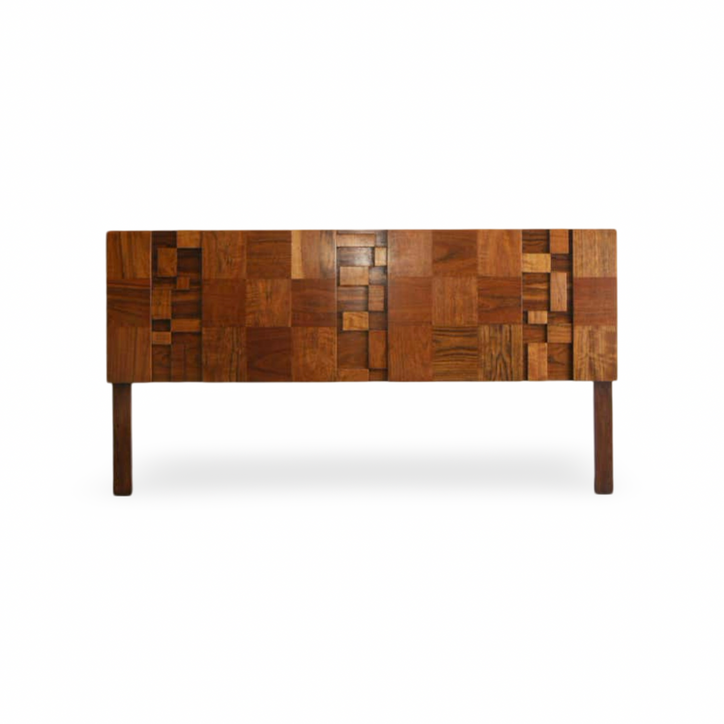 Lane "Staccato" Brutalist Mid Century Modern Mosaic King Headboard c. 1970s