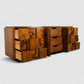 Lane Staccato Vintage Brutalist Mid Century Modern Lowboy 9 Drawer Dresser c. 1970s